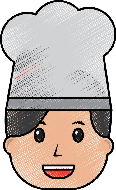 女厨师快乐的工人戴着帽子图片下载