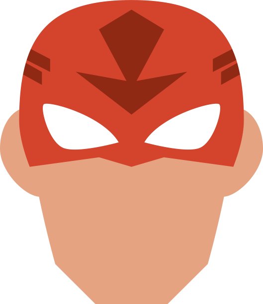 超级英雄超人面具设计图片下载