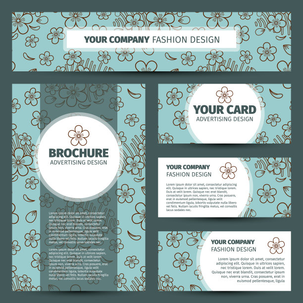 日本花卉图案企业标识设计图片下载