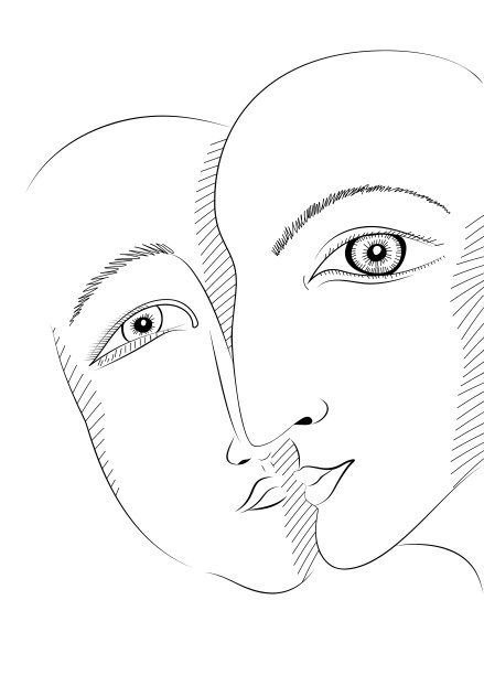 图文风格设计与男女相爱图片下载