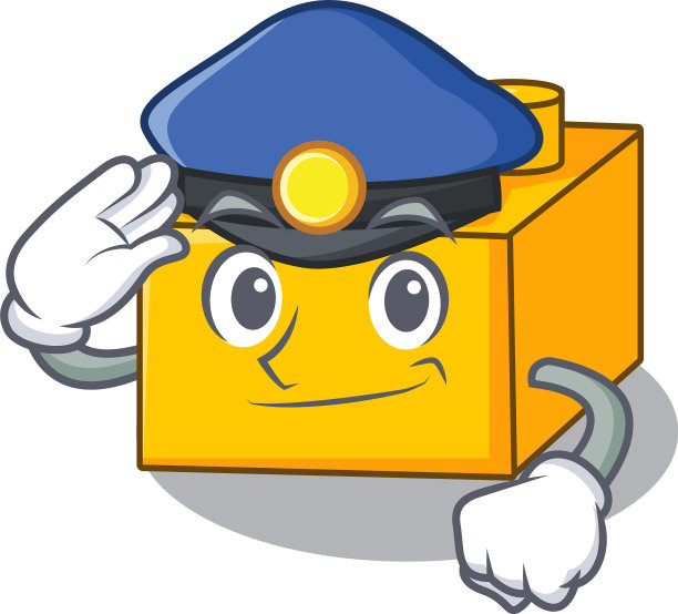警察塑料积木卡通玩具图片下载