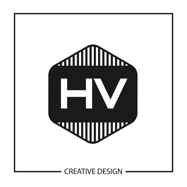 首字母HV logo模板设计图片下载