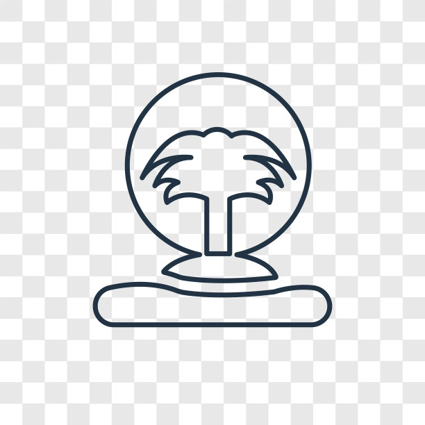 孤岛概念线性图标孤立上图片下载