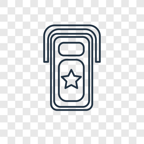 便携式冰箱概念线性图标隔离图片下载