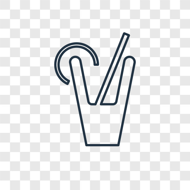 鸡尾酒概念线性图标孤立图片下载