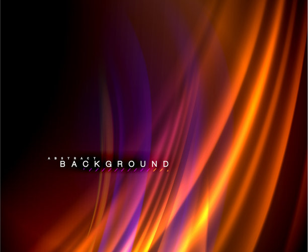 氖发光的波，神奇的能量和光运动图片下载