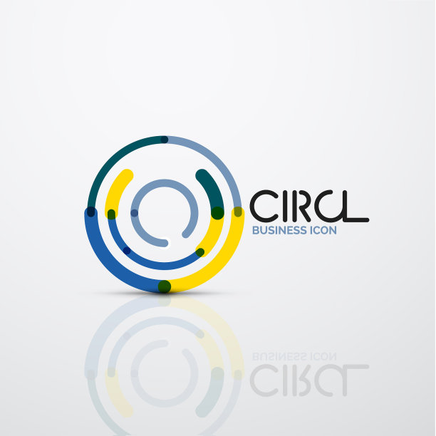 抽象的漩涡线符号圆标志图标图片下载