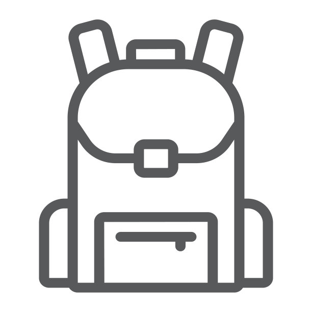 书包线标志学校和教育图片下载