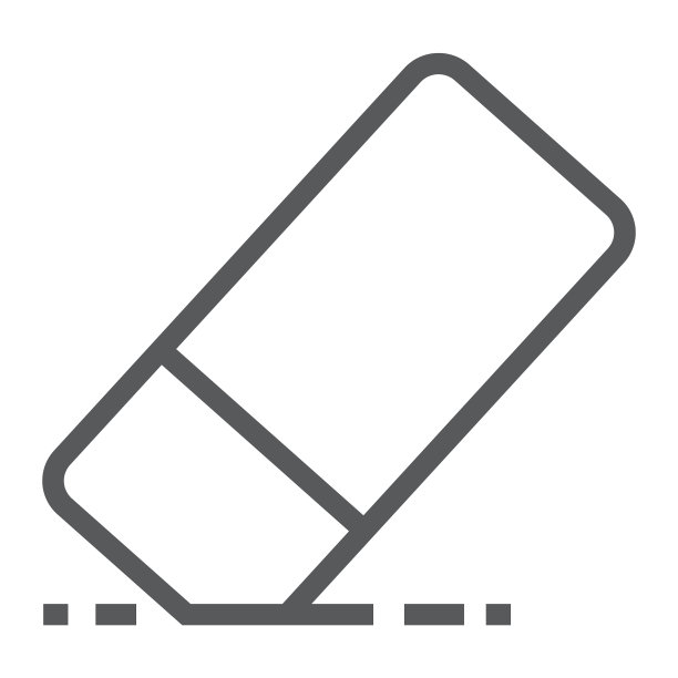 橡皮擦线条图标，学校教育图片下载