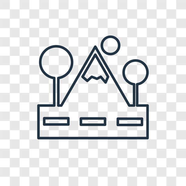 景观概念线性图标孤立上图片下载