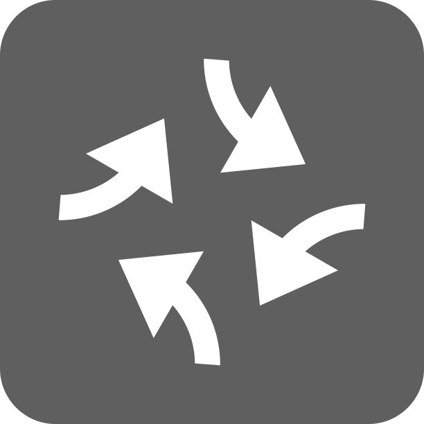 漩涡箭头平面方形图标图片下载