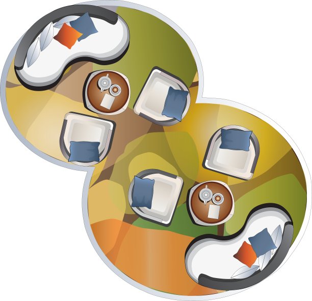 室内家具俯视图设置为36图片下载