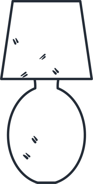 卧室灯孤立图标图片下载