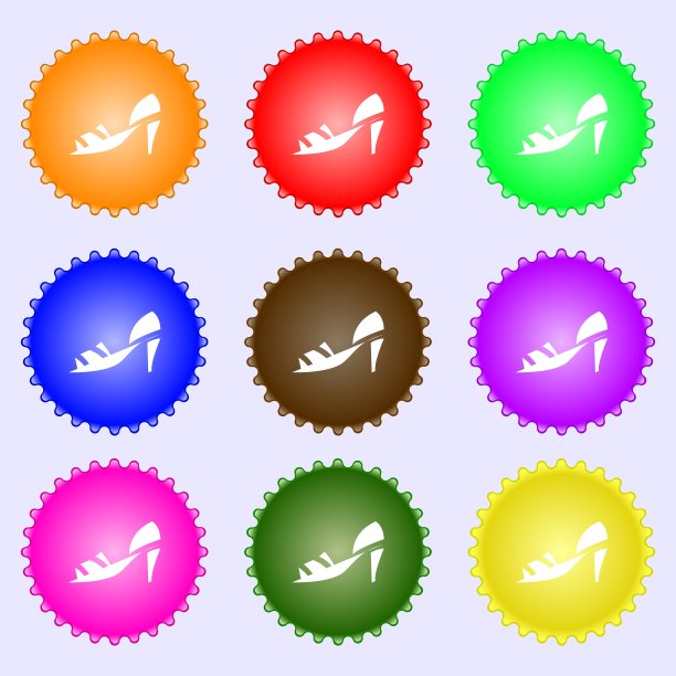 鞋标标志大套多彩多样图片下载