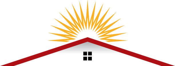 太阳房子的标志图片下载