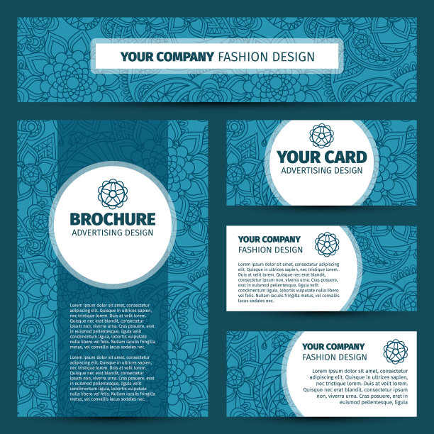 花卉印度图案企业标识设计图片下载