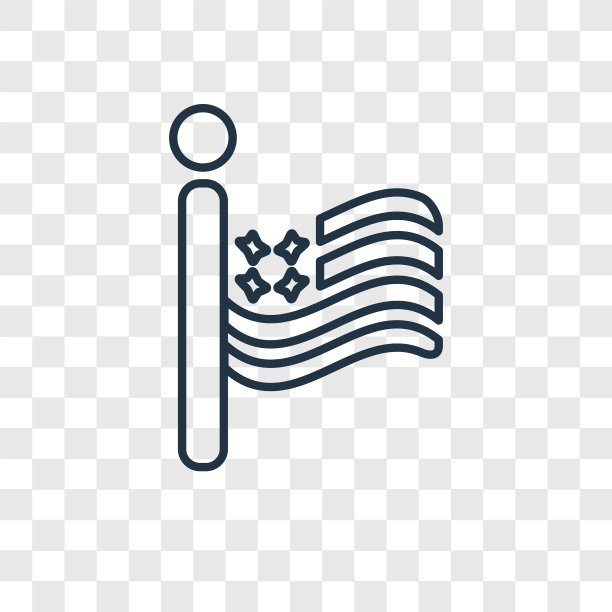 旗帜概念线性透明图标图片下载