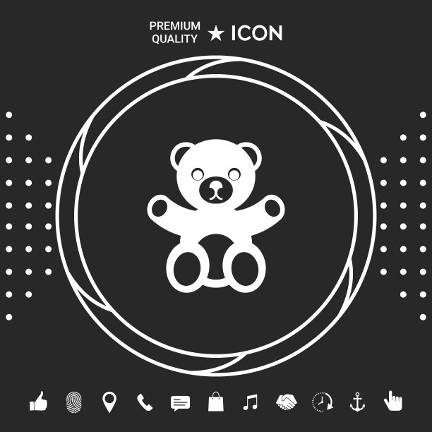 泰迪熊图标图形元素为您图片下载