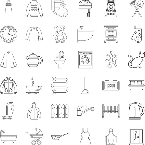 灯图标设置轮廓风格图片下载