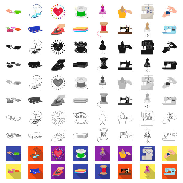 工作室和设备卡通图标设置图片下载