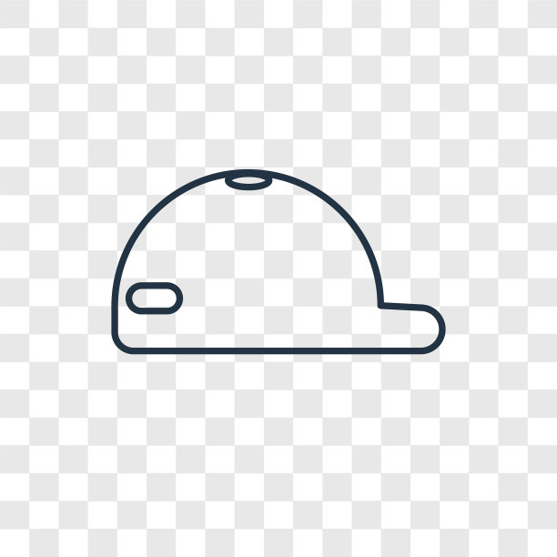 帽概念线性图标隔离透明图片下载