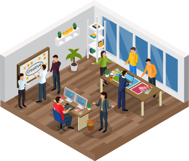 广告代理等距构图图片下载