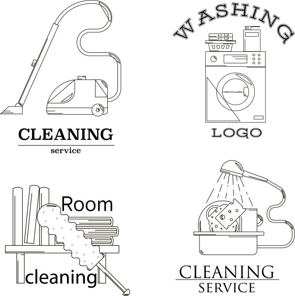 清洁服务线路图标设置图片下载