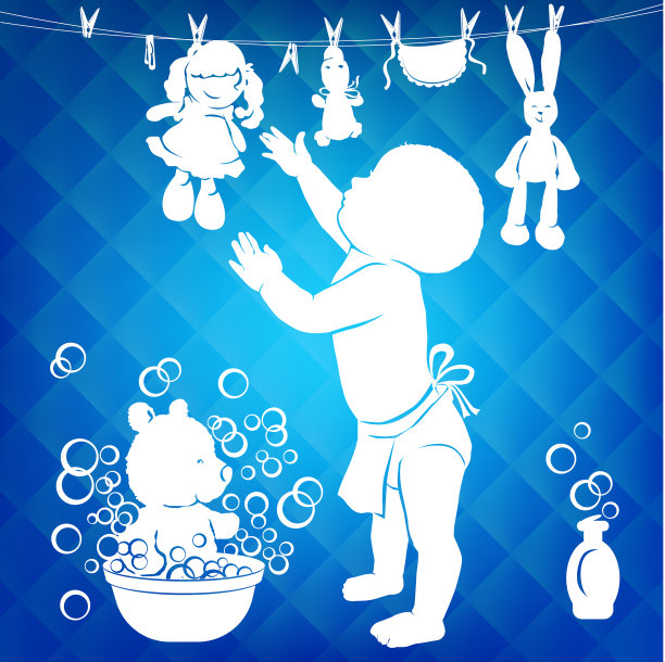 剪影婴儿湿巾玩具图片下载