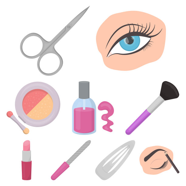 化妆集图标在卡通风格大收集图片下载