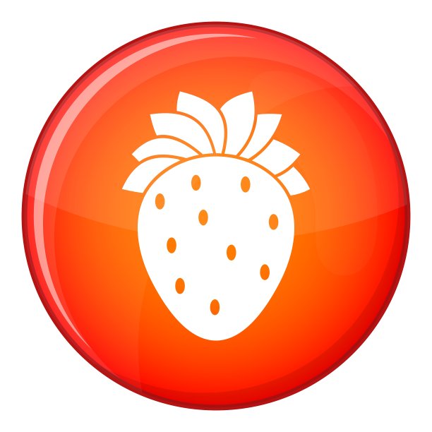 草莓图标平面风格图片下载
