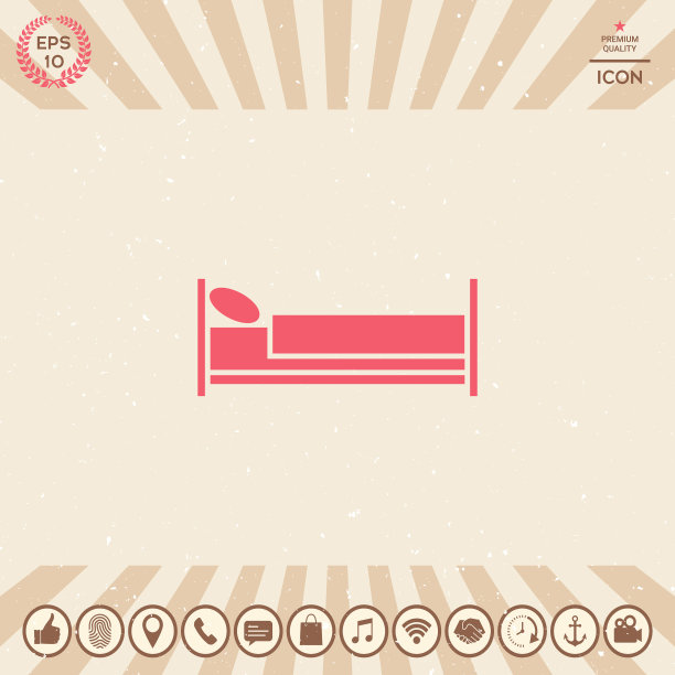 床上的符号图标图片下载