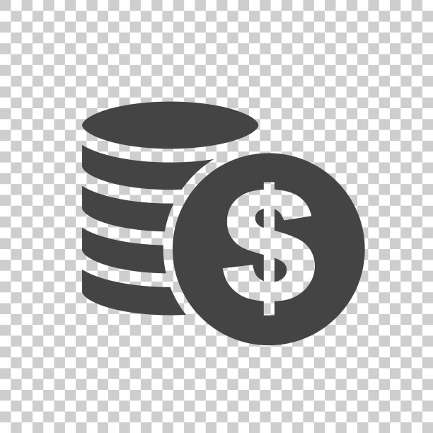 孤立背景上的金钱轮廓图标图片下载