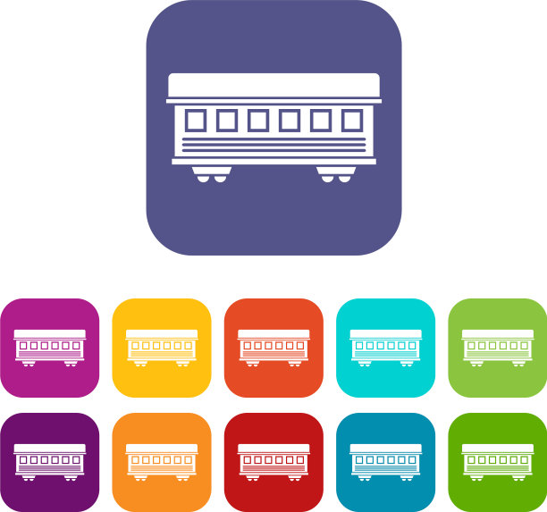 客车车厢图标集图片下载