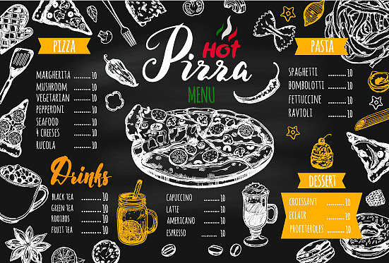 意大利菜菜单3图片下载