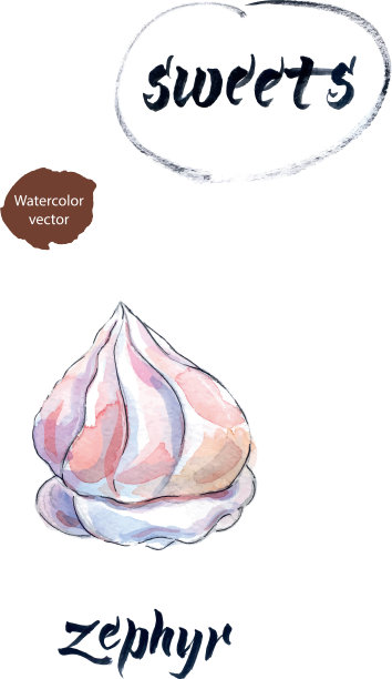 粉红色的西风水彩图片下载