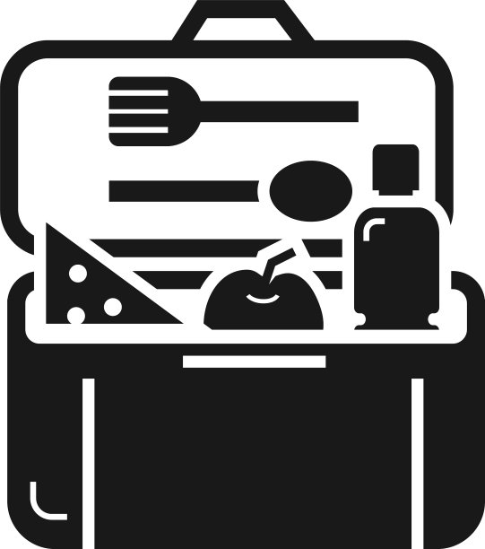 塑料午餐盒图标样式简单图片下载