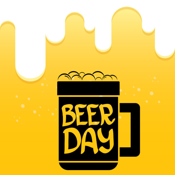 快乐啤酒日图形海报图片下载