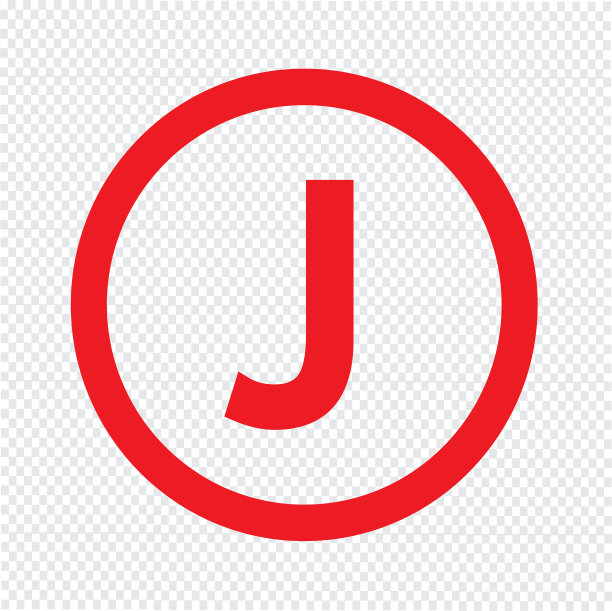 字母J图标设计的基础字体图片下载