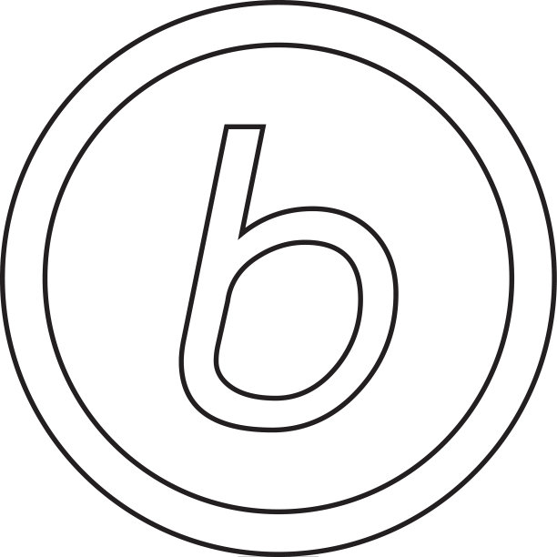 基础字体字母B图标设计图片下载