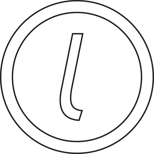 基础字体字母L图标设计图片下载