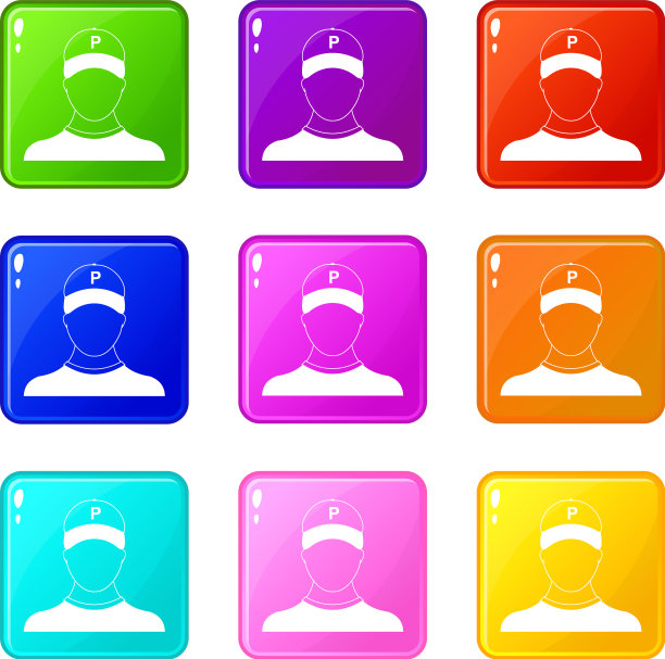 停车场服务员图标9套图片下载