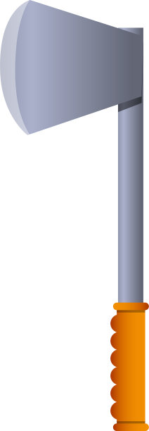 徒步斧头图标卡通风格图片下载