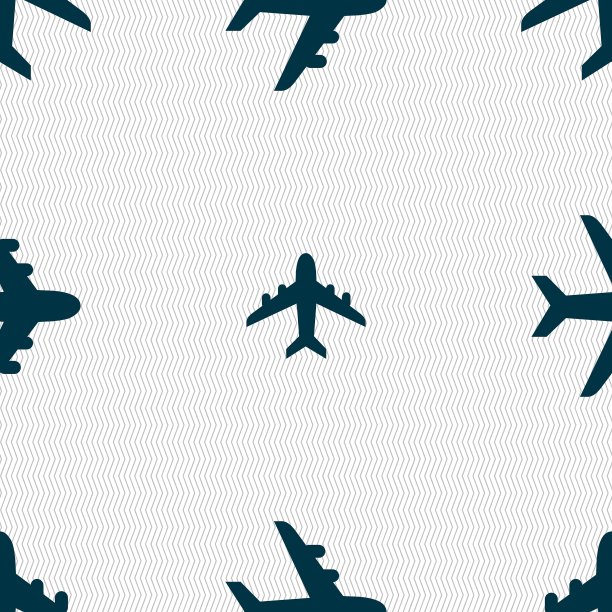 平面图标符号与几何无缝图案图片下载