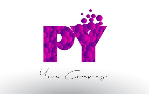 Py py圆点字母标志与紫色气泡图片下载