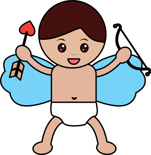 爱神丘比特手持弓和箭图片下载