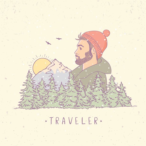 旅行者山的颜色图片下载