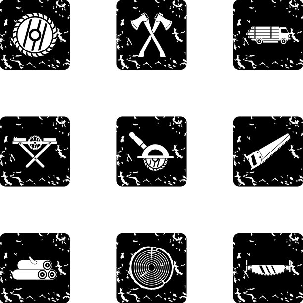 锯形图标设置垃圾摇滚风格图片下载