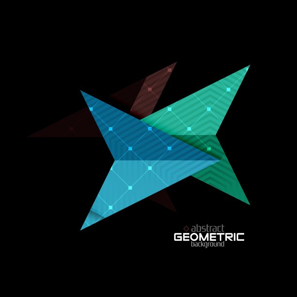 彩色几何形状与纹理上的黑色图片下载