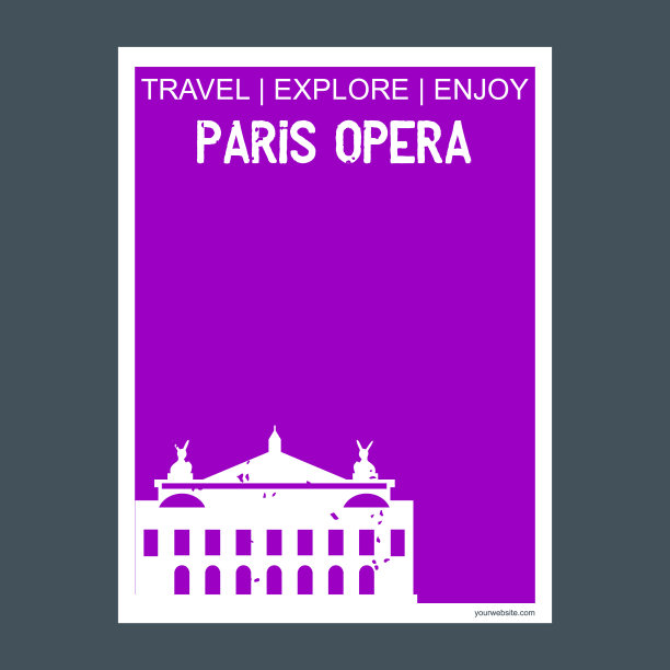 巴黎歌剧院法国地标宣传册图片下载