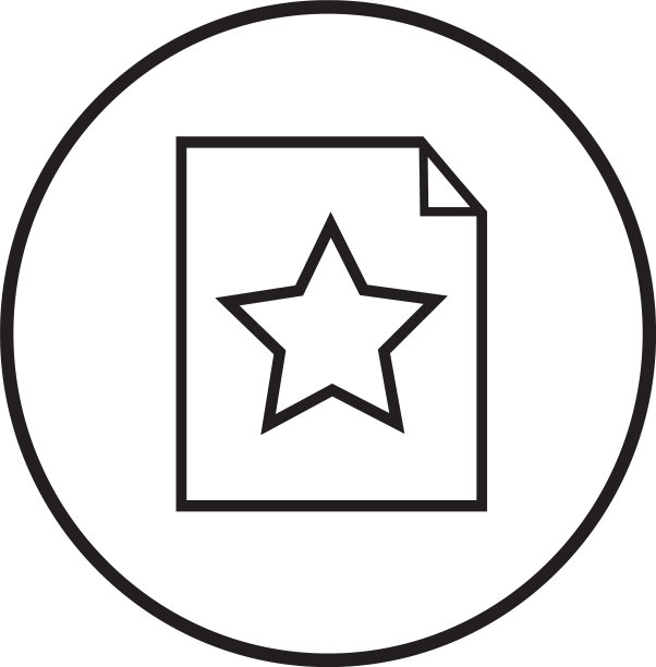 细线星星文档图标设计图片下载